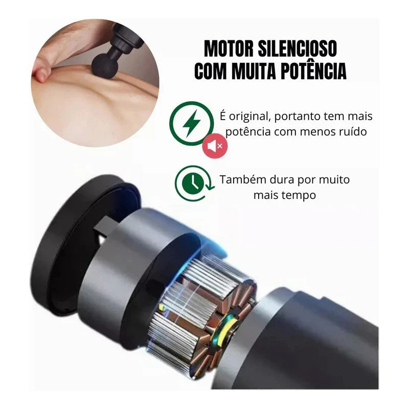 Pistola de Massagem Profissional Relaxante Muscular