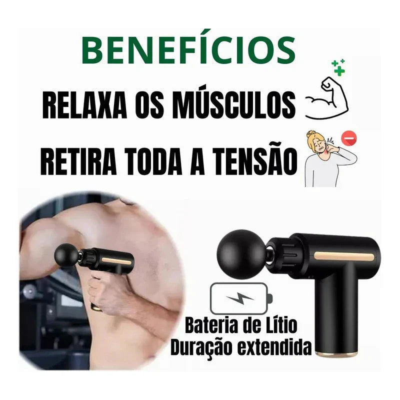 Pistola de Massagem Profissional Relaxante Muscular