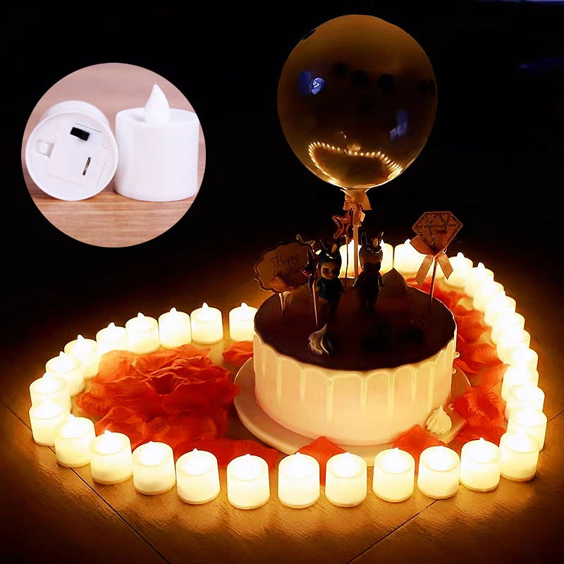 Kit 10 Lindas Velas Decorativas De Led Eletrônicas Amarela. Iluminação Especial