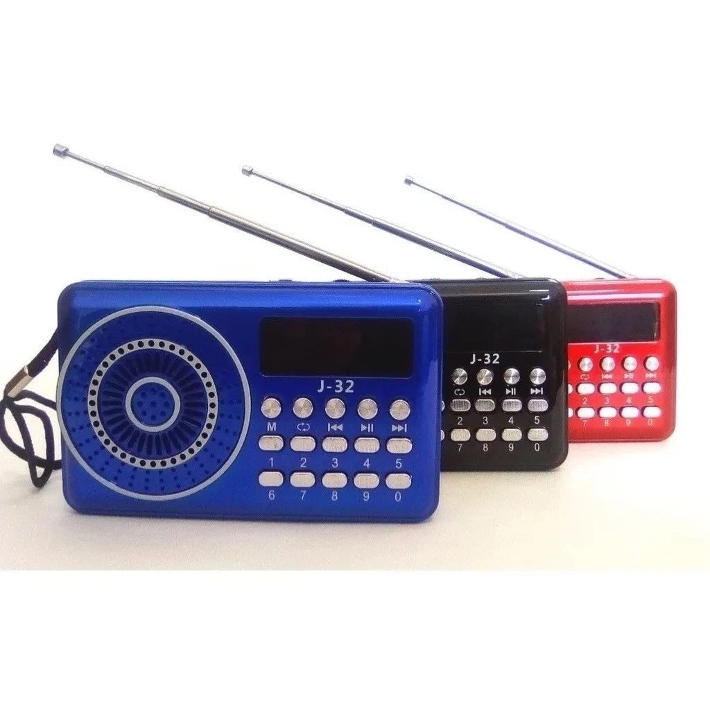 Rádio Fm Portátil / Bluetooth /Mp3 / Pendrive/ Som Alto e Saída Auxiliar