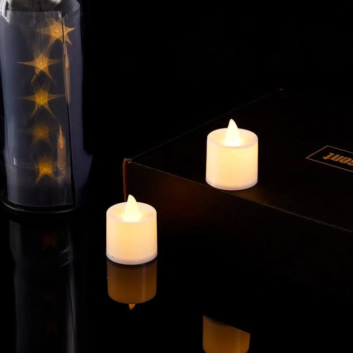 Kit 10 Lindas Velas Decorativas De Led Eletrônicas Amarela. Iluminação Especial